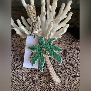 🌴 Brahmin Palm Tree Bag Charm Tassel NWT🌴